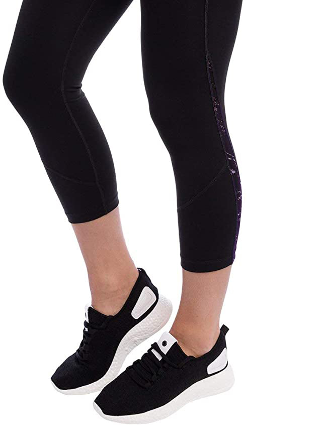 Kirkland Signature Womens Reflective Crop Active Fitness Wear Leggings Tights Hidden Pocket