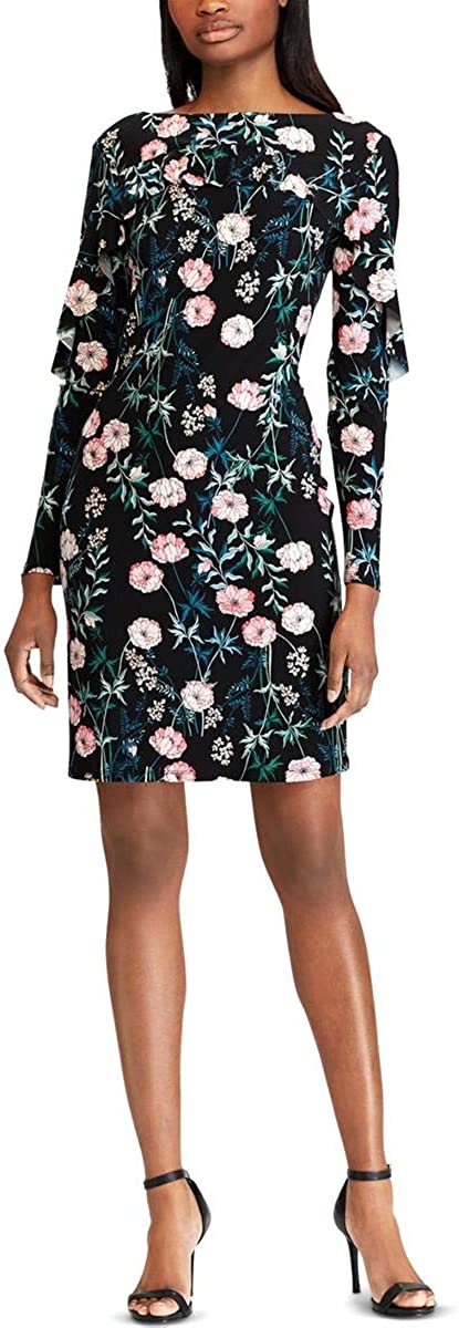 American Living Womens Floral Print Layered Dress