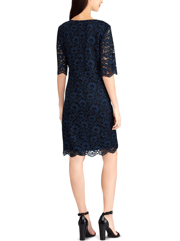 American Living Womens Lina Lace Floral Wear to Work Dress