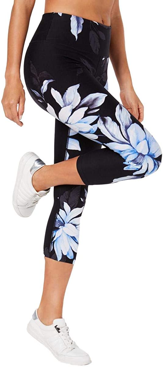 Calvin Klein Womens Printed High Waist Fitness Athletic Cropped Leggings