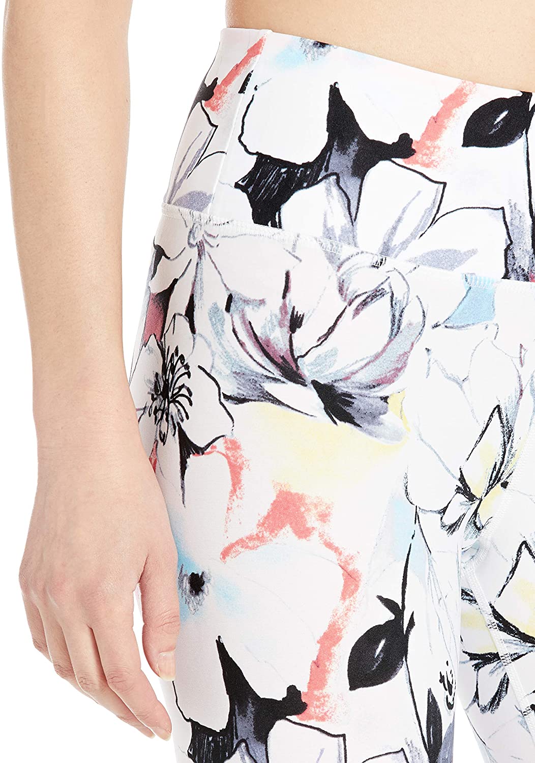 Calvin Klein Womens Magnolia Printed High waist Cropped Leggings