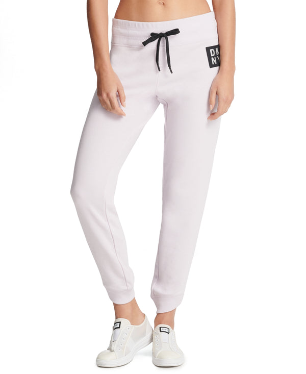 DKNY Womens Sport Terry Logo Patch Joggers
