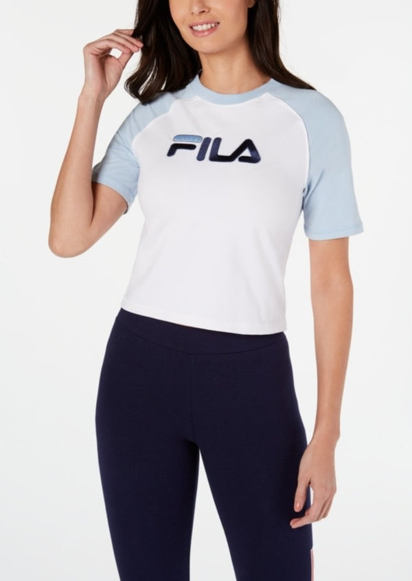 Fila Womens Salma Colorblocked Cropped T-shirt LW911114-100