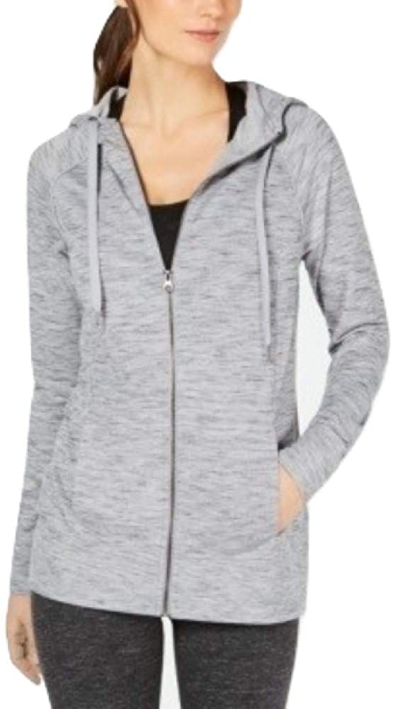 Ideology Womens Plus Size Space-dyed Hoodie 100043044WN-GREY WHISPER