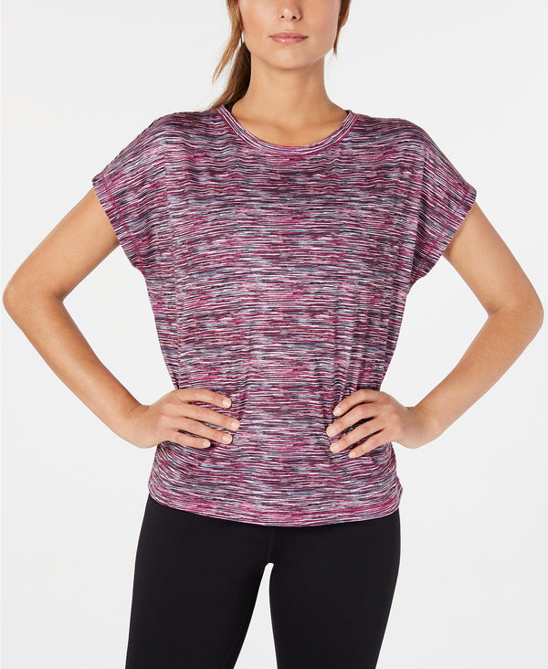 Ideology Womens Space-Dyed Top Fuchsia Crystal Large