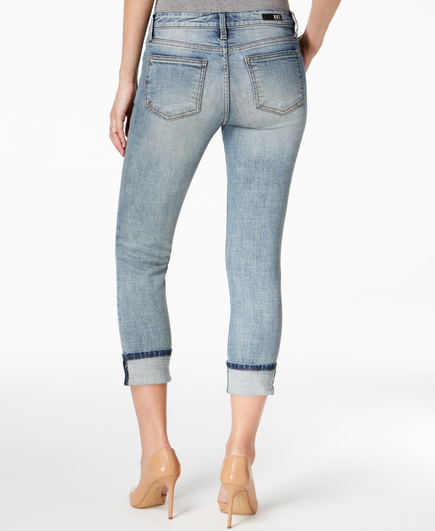 KUT from the Kloth Womens Catherine Ripped Boyfriend Jeans