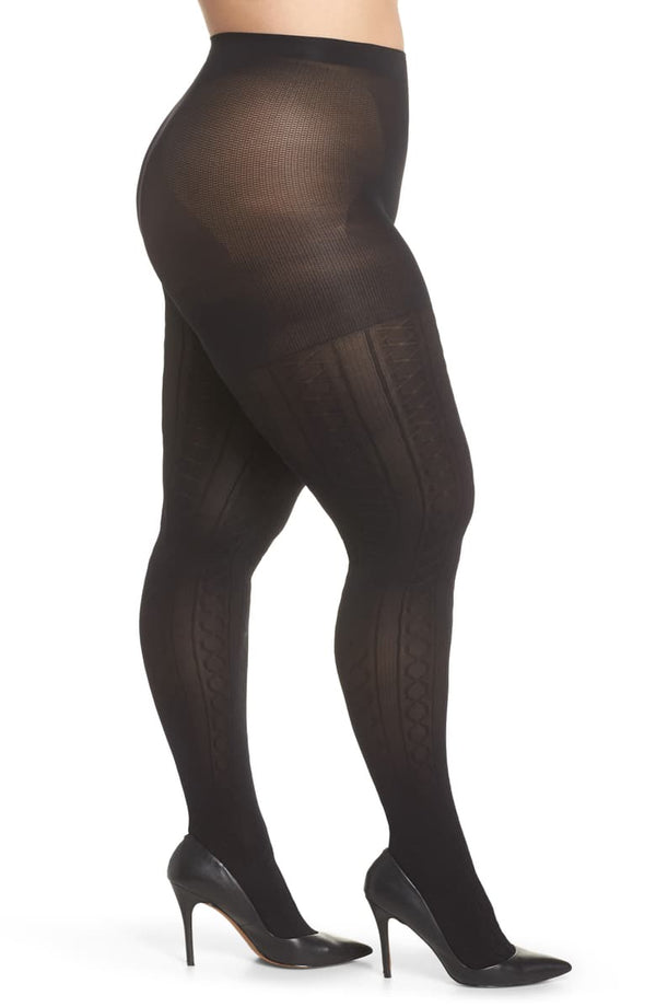 Berkshire Womens Plus Size The Easy On Cable Knit Tights