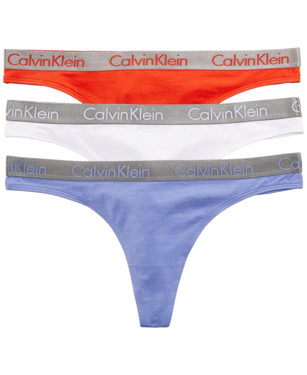 Calvin Klein Womens Radiant 3 Pack Thong