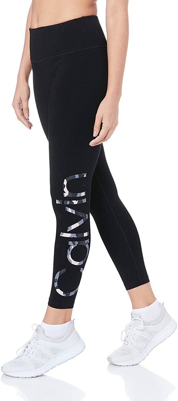Calvin Klein Womens Camo Logo Stretch High Waist Leggings