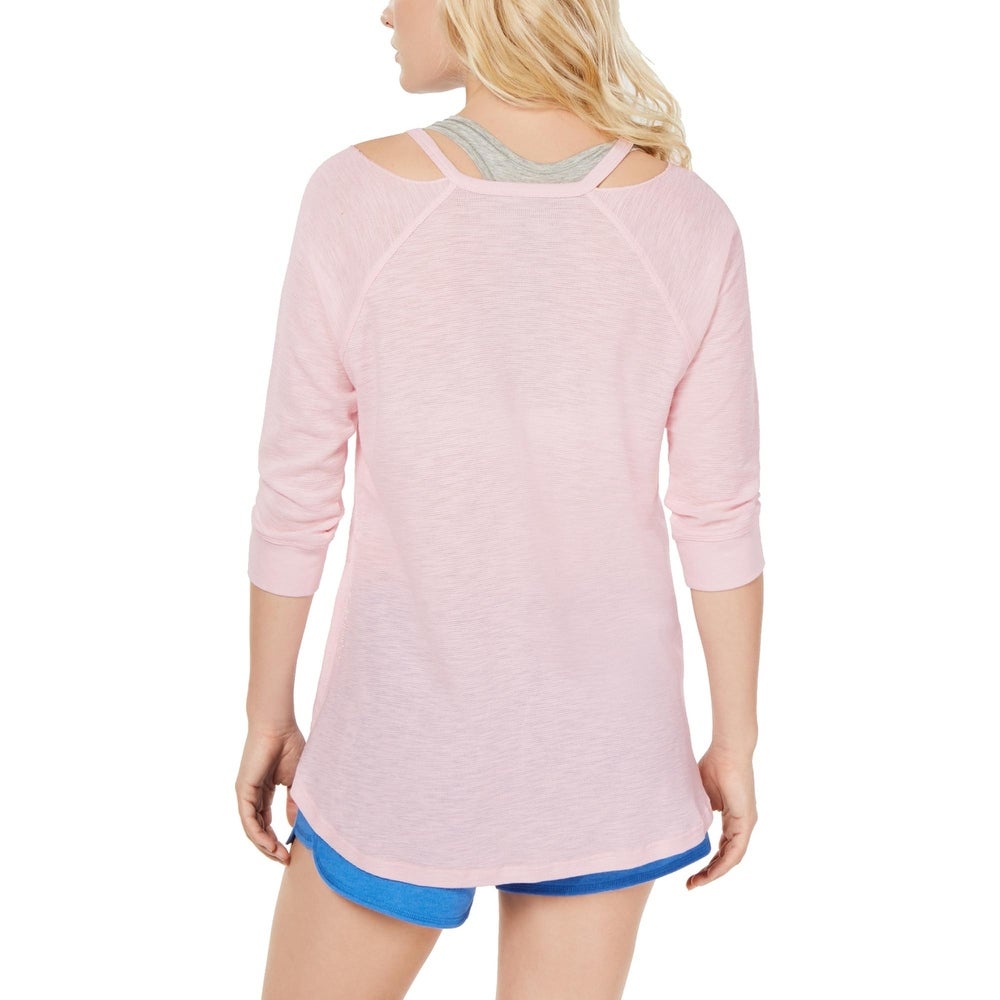 Calvin Klein Womens Fitness Workout Pullover Top Color Pink