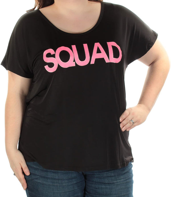 Material Girl Womens Plus Size Be Squad Graphic Tee
