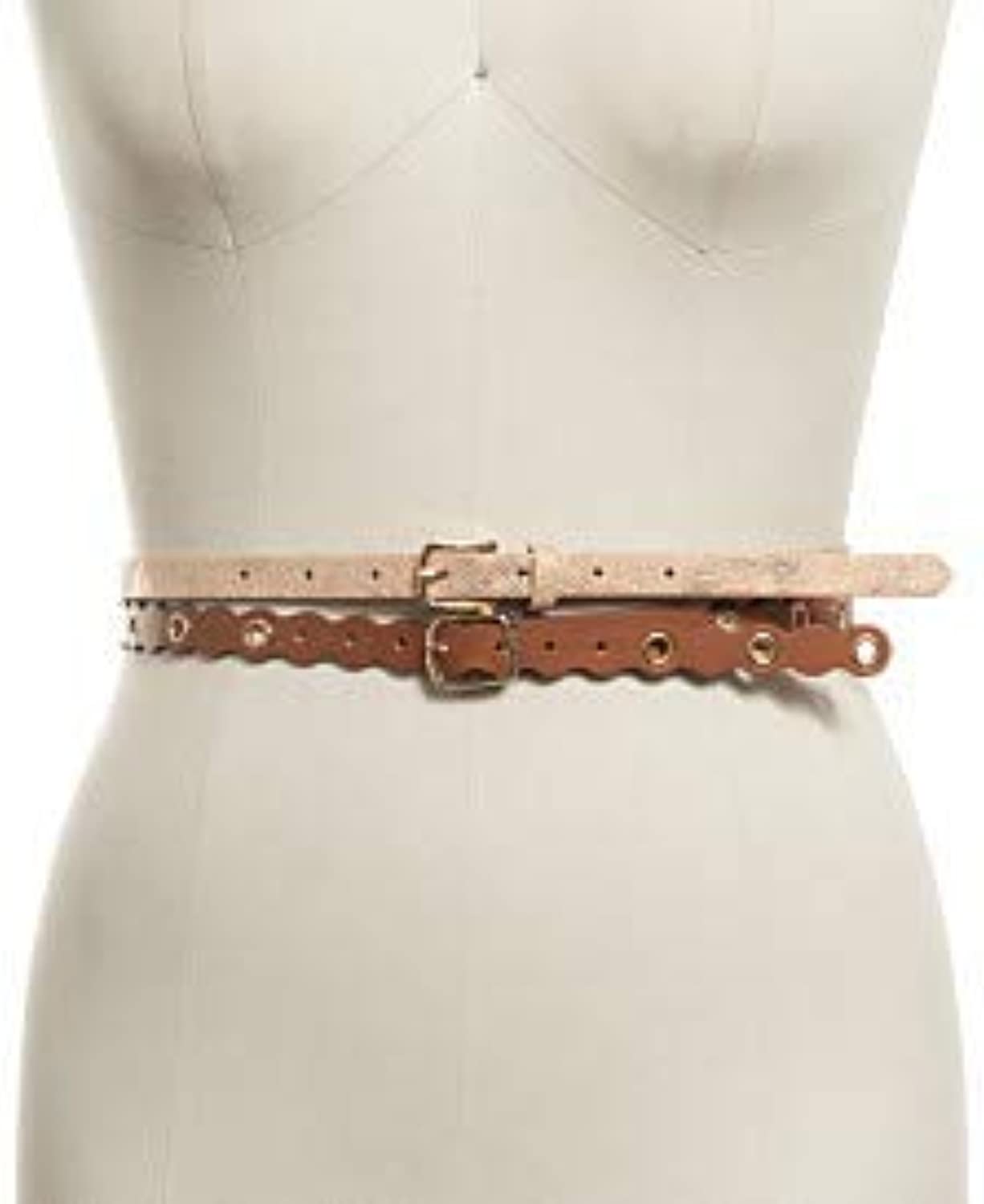 INC International Concepts Womens Piece Of 2 Snake And Grommet Belt