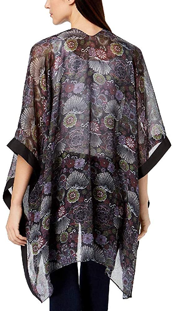 Steve Madden Womens Floral Print Kimono