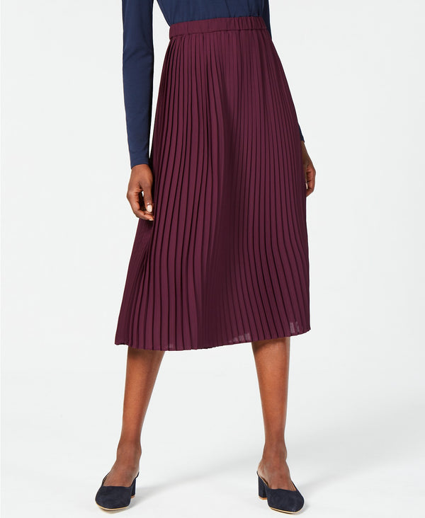 Eileen Fisher Womens Pleated Skirt Color Rasnt
