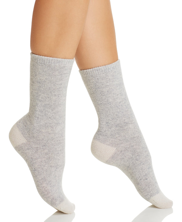 allbrand365 Womens Cashmere Stretch Cap Toe Socks Color Flint Grey Heath