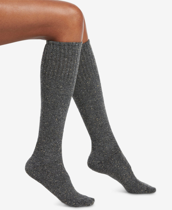 HUE Womens Tweed Knee-High Socks Color Cobblestone