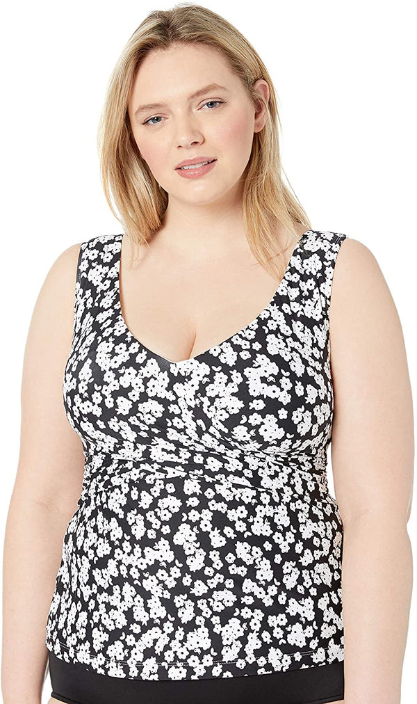 Anne Cole Womens Plus Size Itsy Bitsy Ditsy Tankini Top