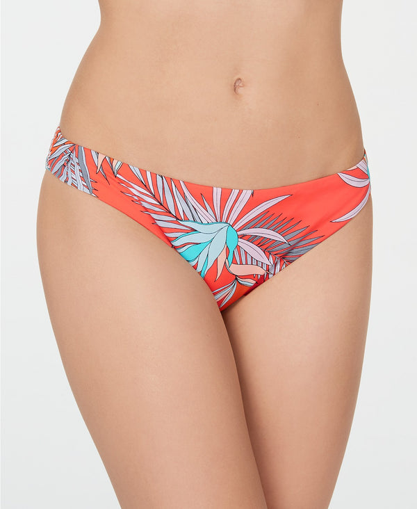 Bar III Womens Tropic Retreat Printed Hipster Bottom Color Coral