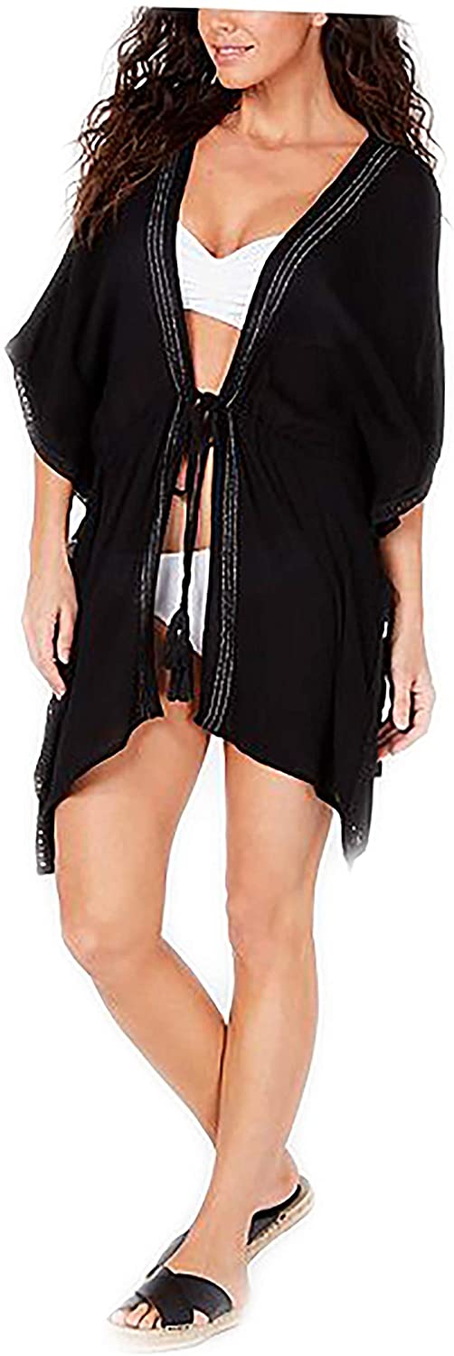 INC International Concepts Womens Lace Border Cover-Up Color Black