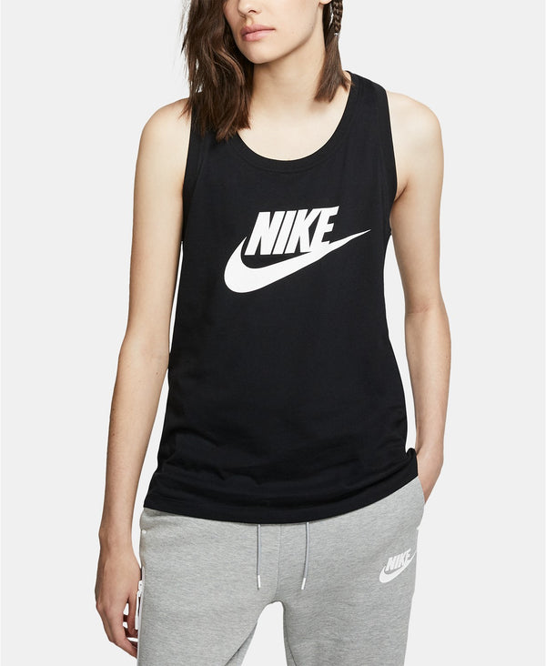 Nike Womens Sportswear Essential Cotton Logo Racerback Tank Top