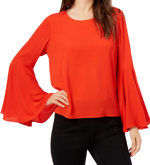 Vince Camuto Womens Bell Sleeve Top