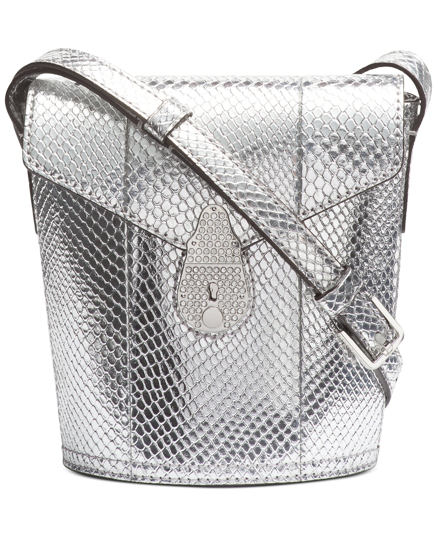 Calvin Klein Womens Lock Mini Bucket Bag