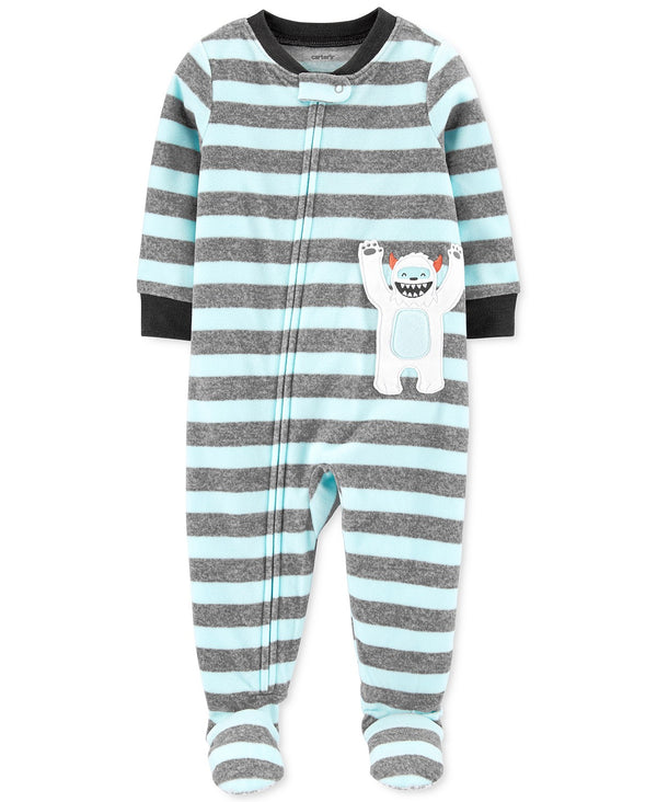 allbrand365 Designer Infant Boys Abominable Snowman Fleece Footie Pajamas