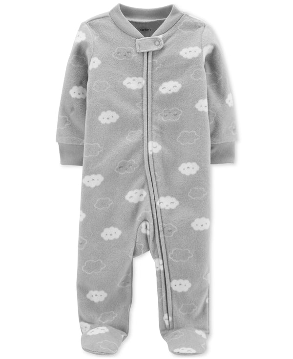 allbrand365 Designer Infant Boys Cloud Print Footed Coverall