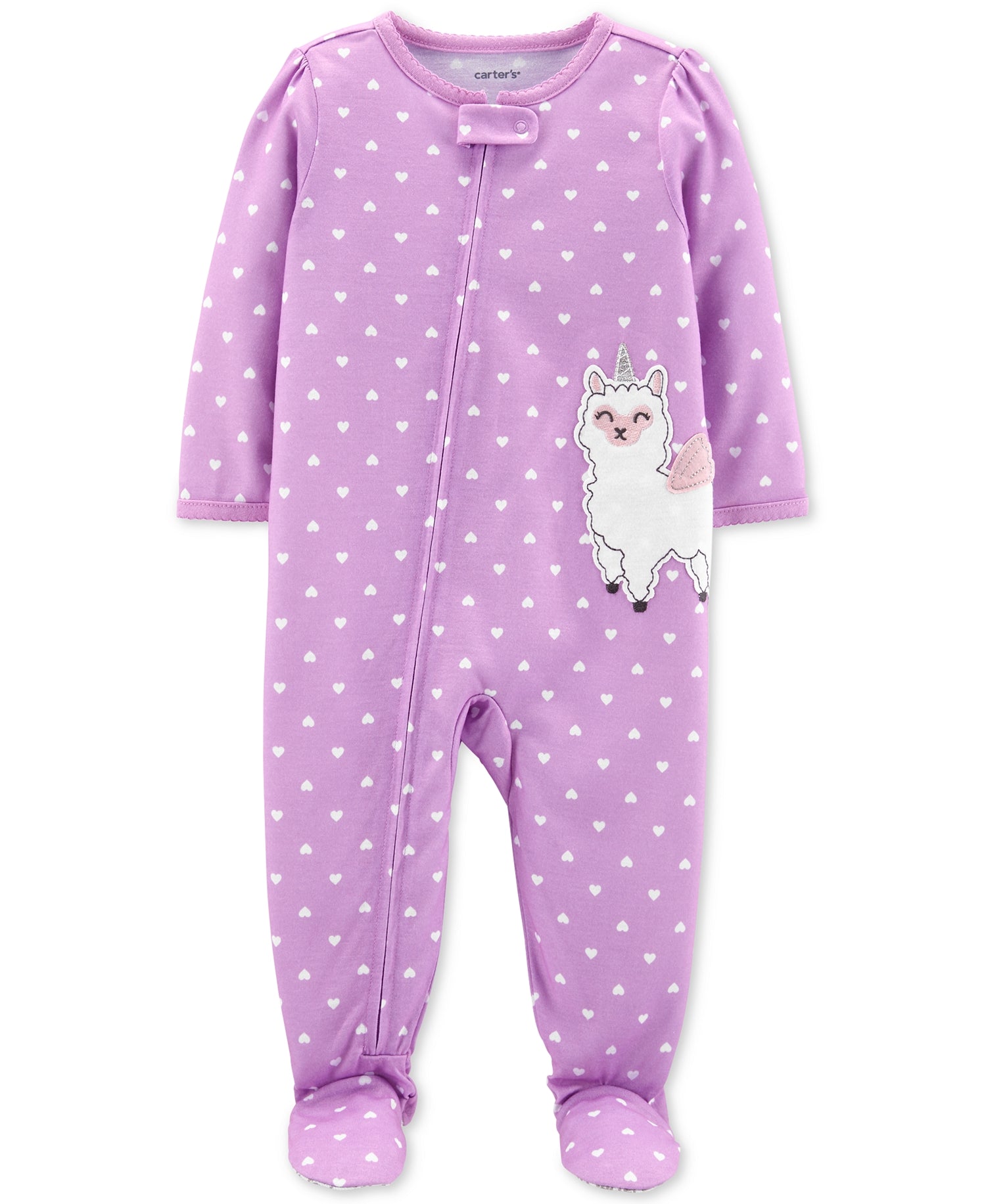 allbrand365 Designer Infant Boys Llamacorn Heart Print Footed Pajamas