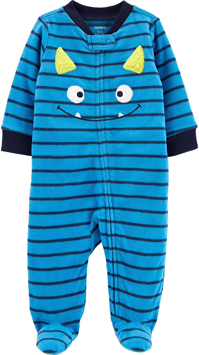 allbrand365 Designer Infant Boys Monster Zip Up Fleece Coverall