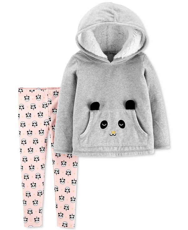 allbrand365 Designer Infant Boys Panda Fleece Hoodie And Leggings Set 2 Piece Set