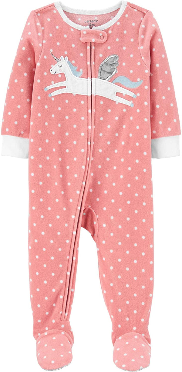 allbrand365 Designer Baby Girls Unicorn Fleece Pajamas