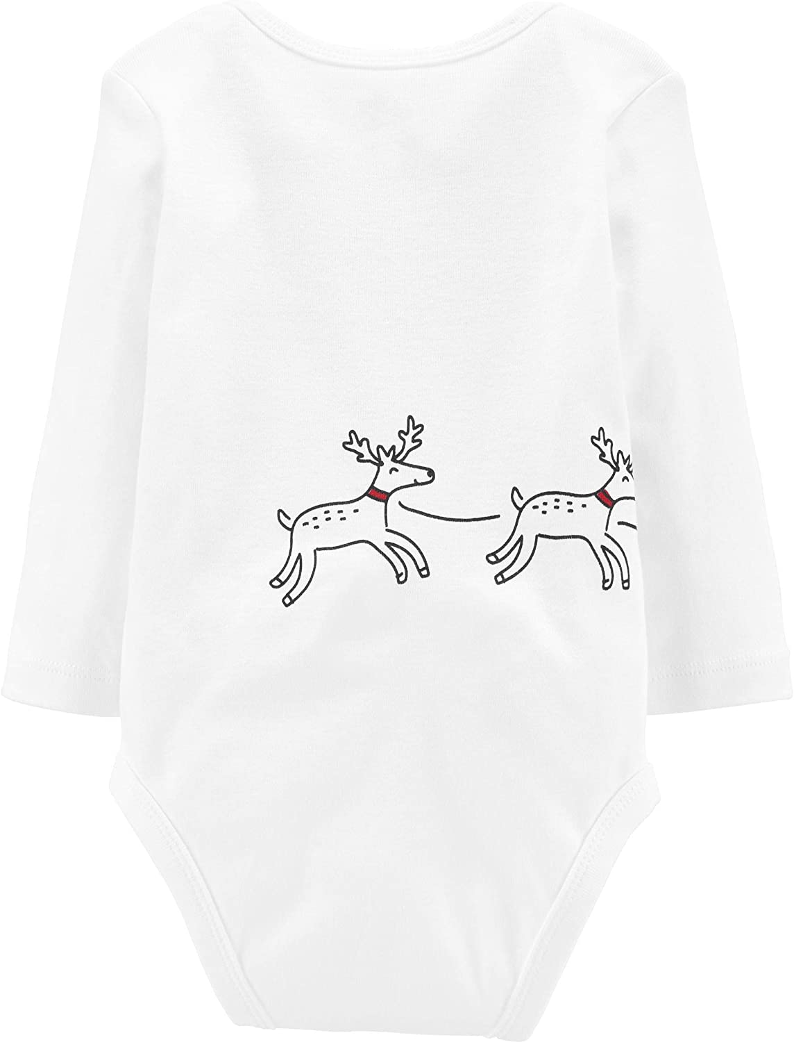 Carter Infant Girls Santa Sleigh Cotton Bodysuit