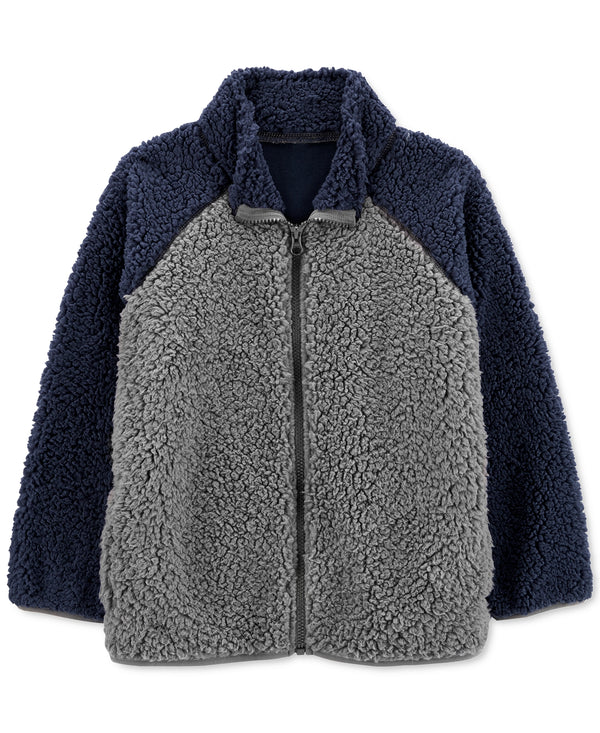 allbrand365 Designer Little Kid Boys Colorblocked Fleece Jacket
