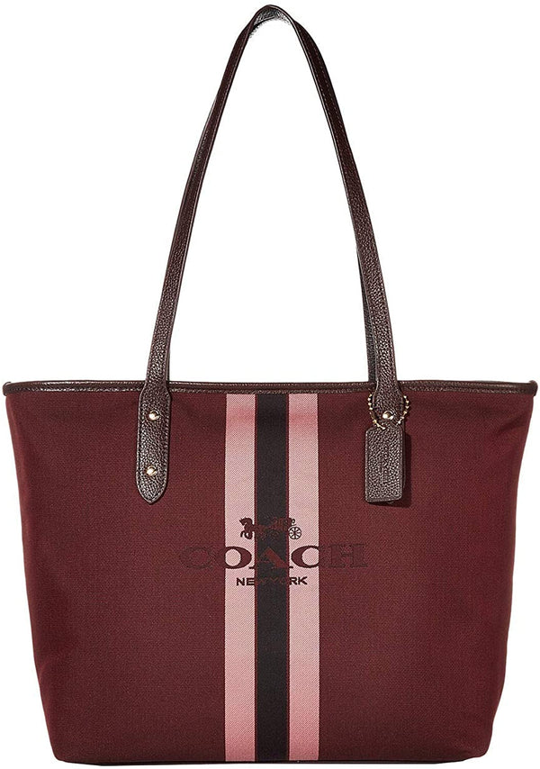 Coach Womens Horse And Carriage Jacquard City Tote