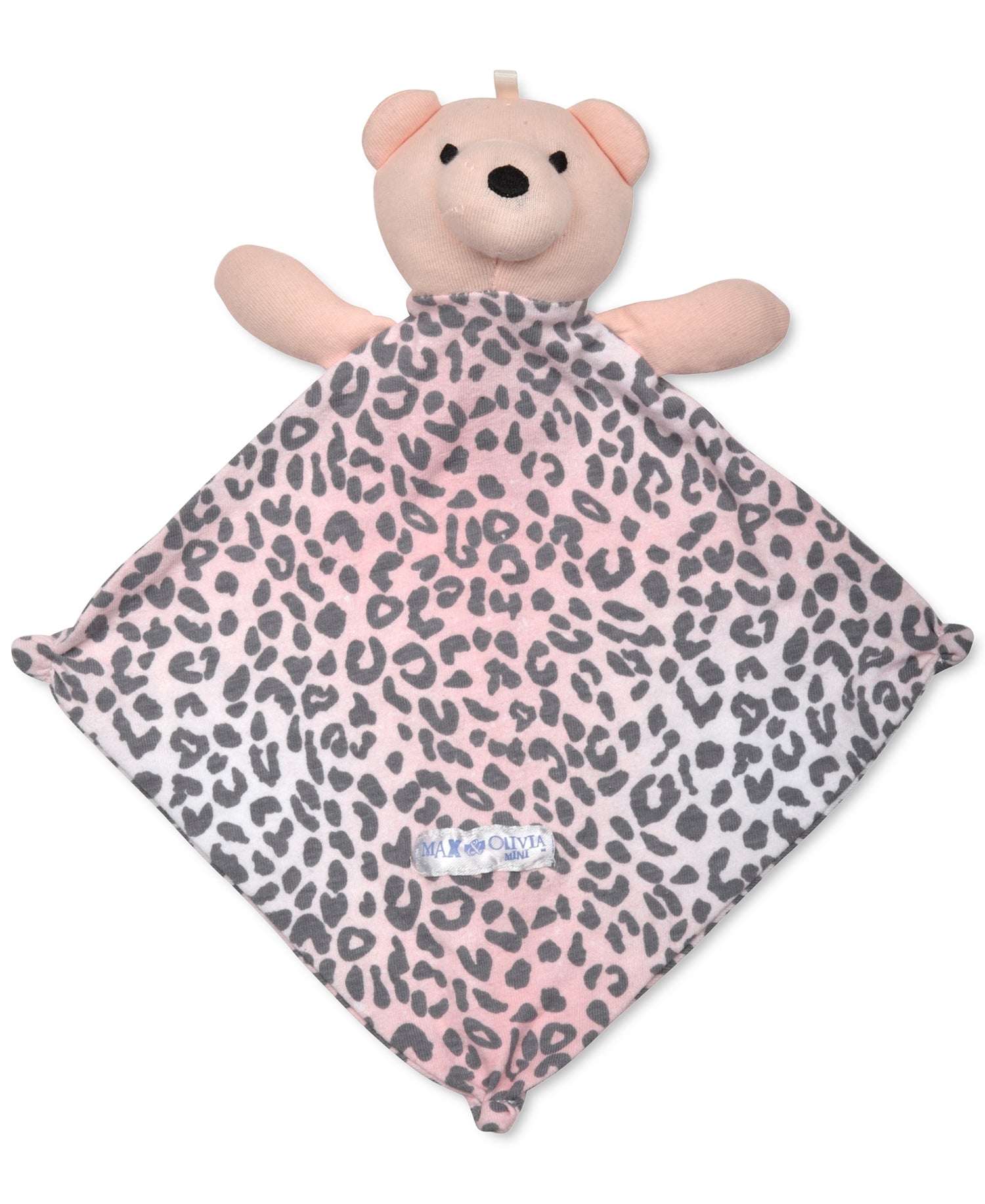 Max & Olivia Infant Boys Leopard Print Footie Pajama And Bear Blankie Buddy Set