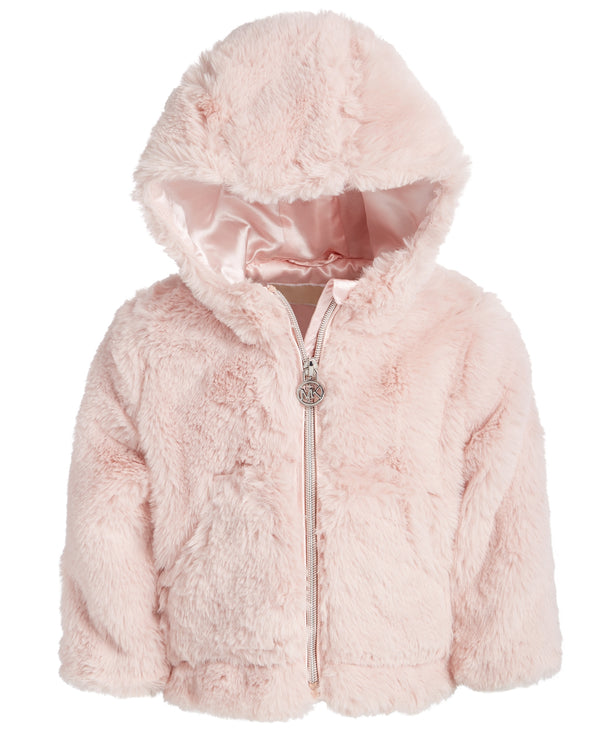 Michael Kors Infant Girls Hooded Faux fur Jacket