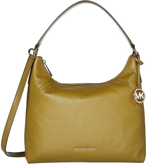 Michael Kors Womens Aria Pebble Leather Shoulder Bag