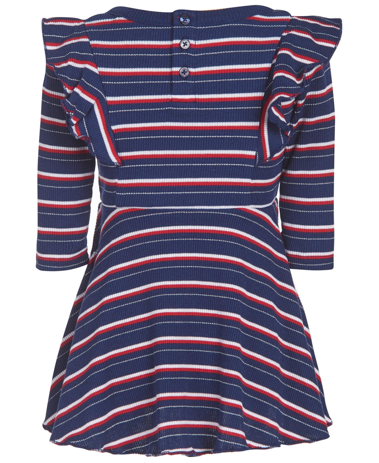 Tommy Hilfiger Infant Girls Striped Ribbed Knit Dress And Panty 2 Piece Set