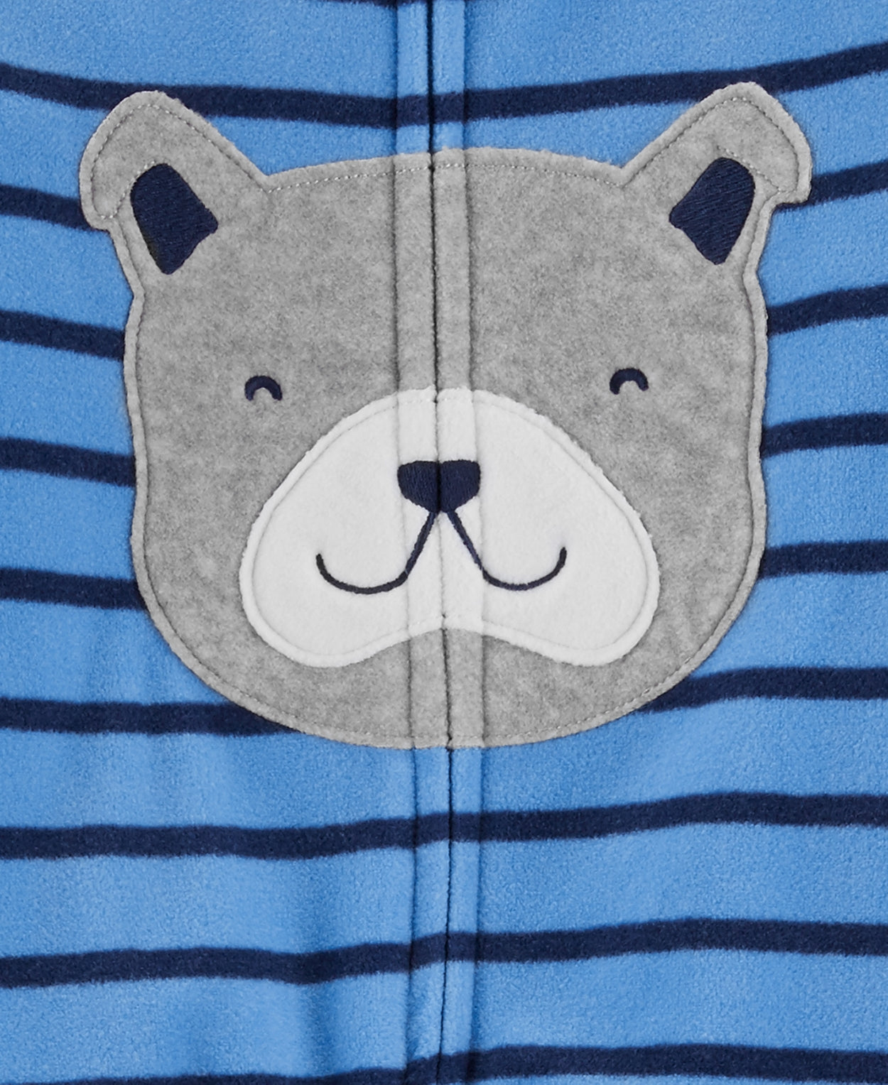 allbrand365 Designer Infant Boys Microfleece Footed Fleece Striped Puppy Pajama Jumpsuit