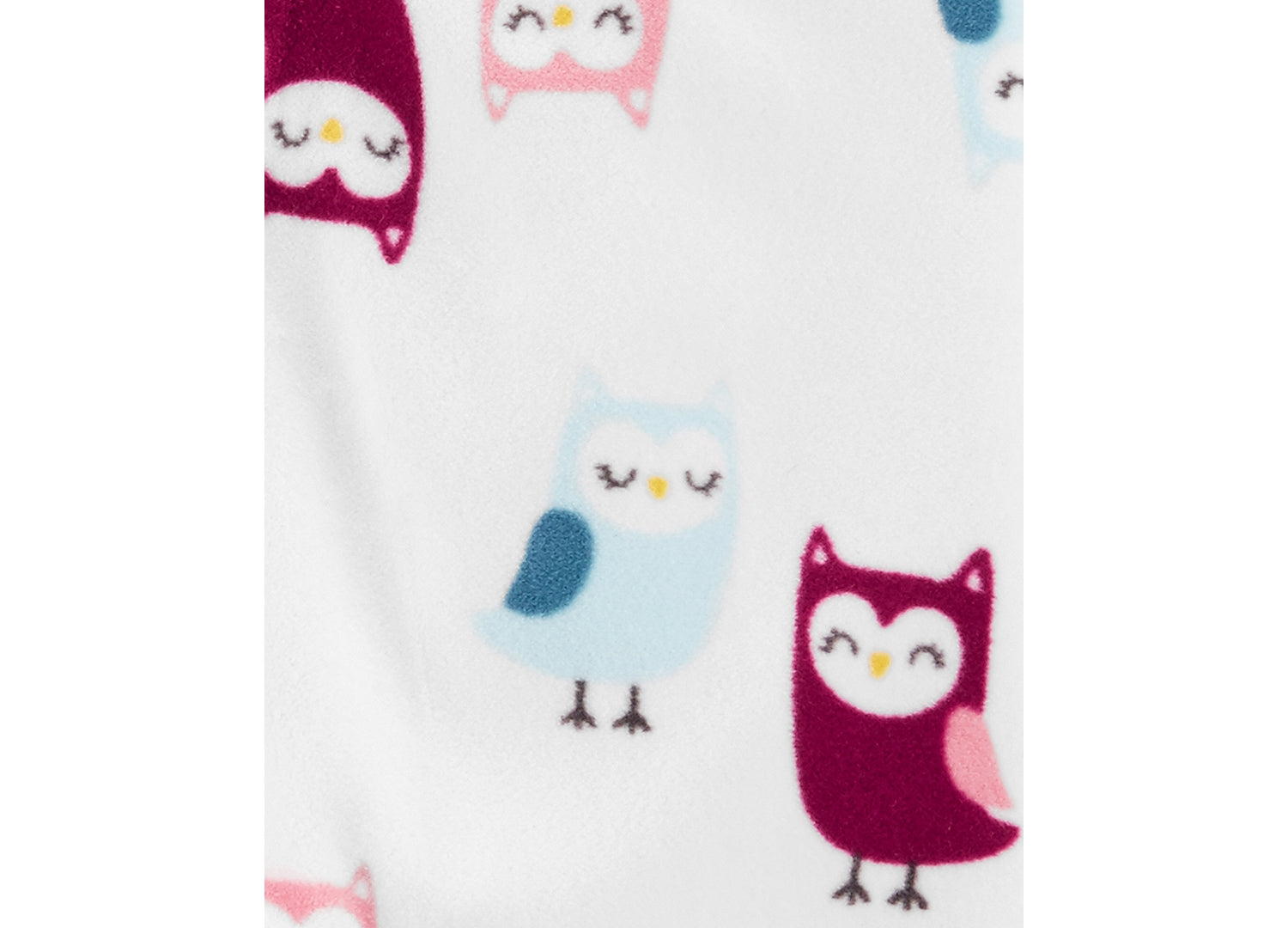 allbrand365 Designer Infant Girls Owls Fleece Footed Pajamas