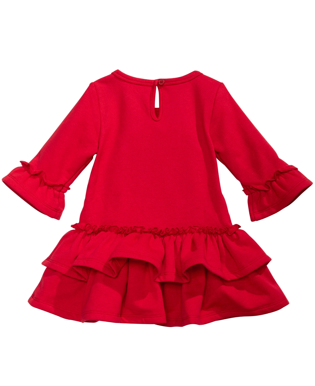 First Impressions Infant Girls Sparkle Heart Ruffled Terry Dress