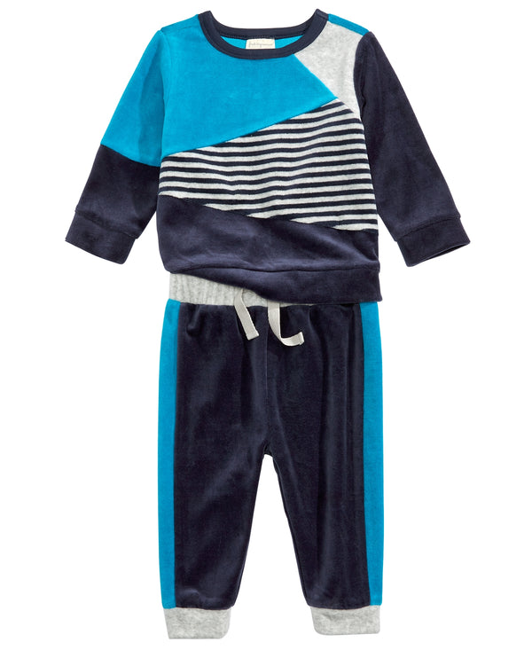 First Impressions Infant Boys Colorblocked Sweatshirt And Joggers Set