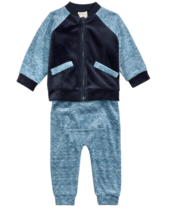 First Impressions Infant Boys Varsity Jacket And Jogger Pants Set
