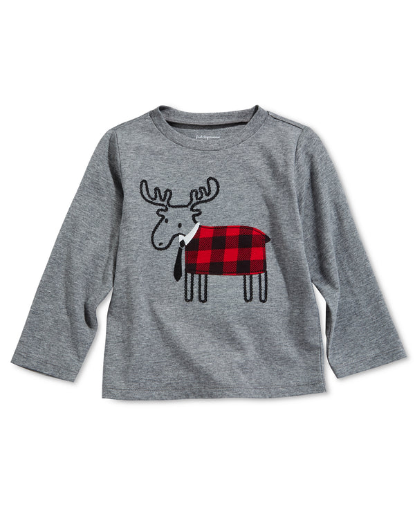 First Impressions Infant Boys Elk Applique T-Shirt