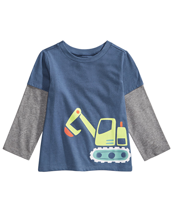 First Impressions Infant Boys Bulldozer Print Layered Look T-Shirt