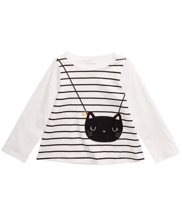 First Impressions Infant Girls Cotton Cat Purse T-shirt