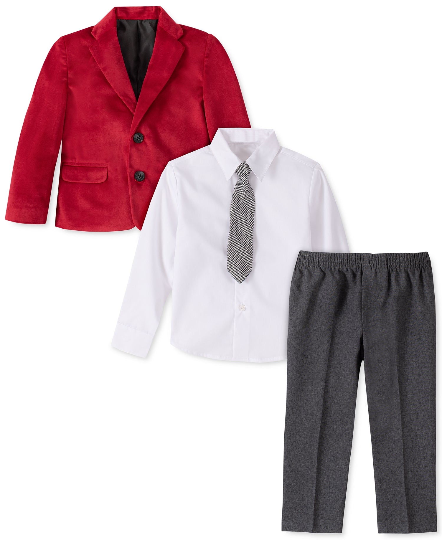 Nautica Little Kid Boys Regular Fit Velvet Suit Set