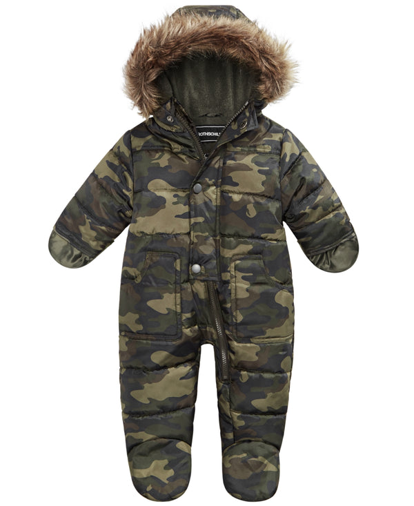 S Rothschild & Co Infant Boys Hooded Camo Print Footed Pram