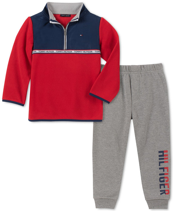 Tommy Hilfiger Infant Boys Colorblocked Top And Jogger Pants Set
